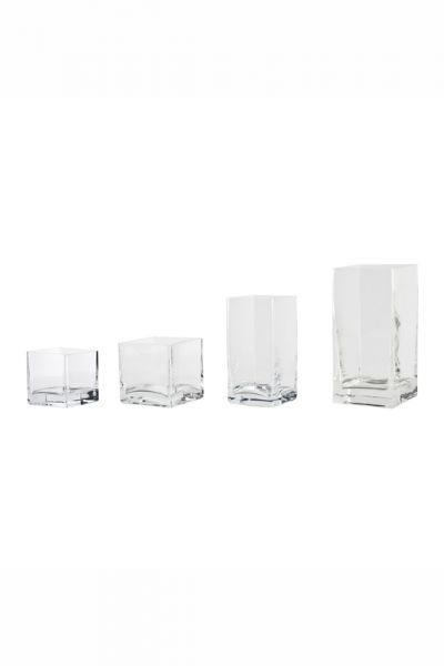 Quadrat / Windlicht / Vase Glas (mit Boden 14056)